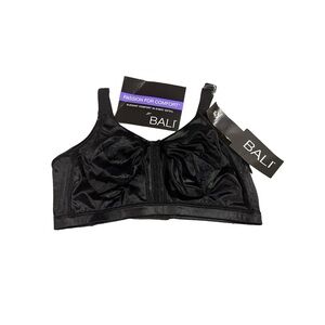 Bali Double Support Lace Wireless Full-Figure Bra Black